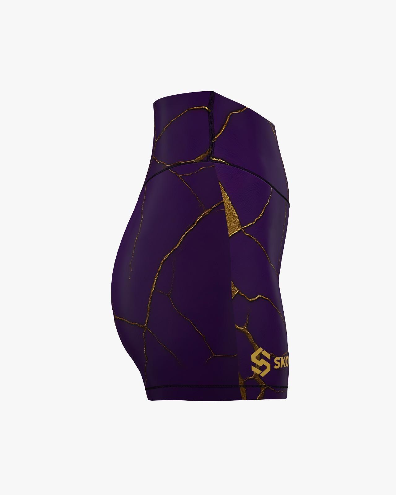 Custom Compression Shorts - Purple/Gold (Female)