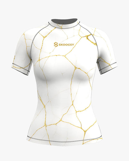 Custom Rashguard - White/Gold