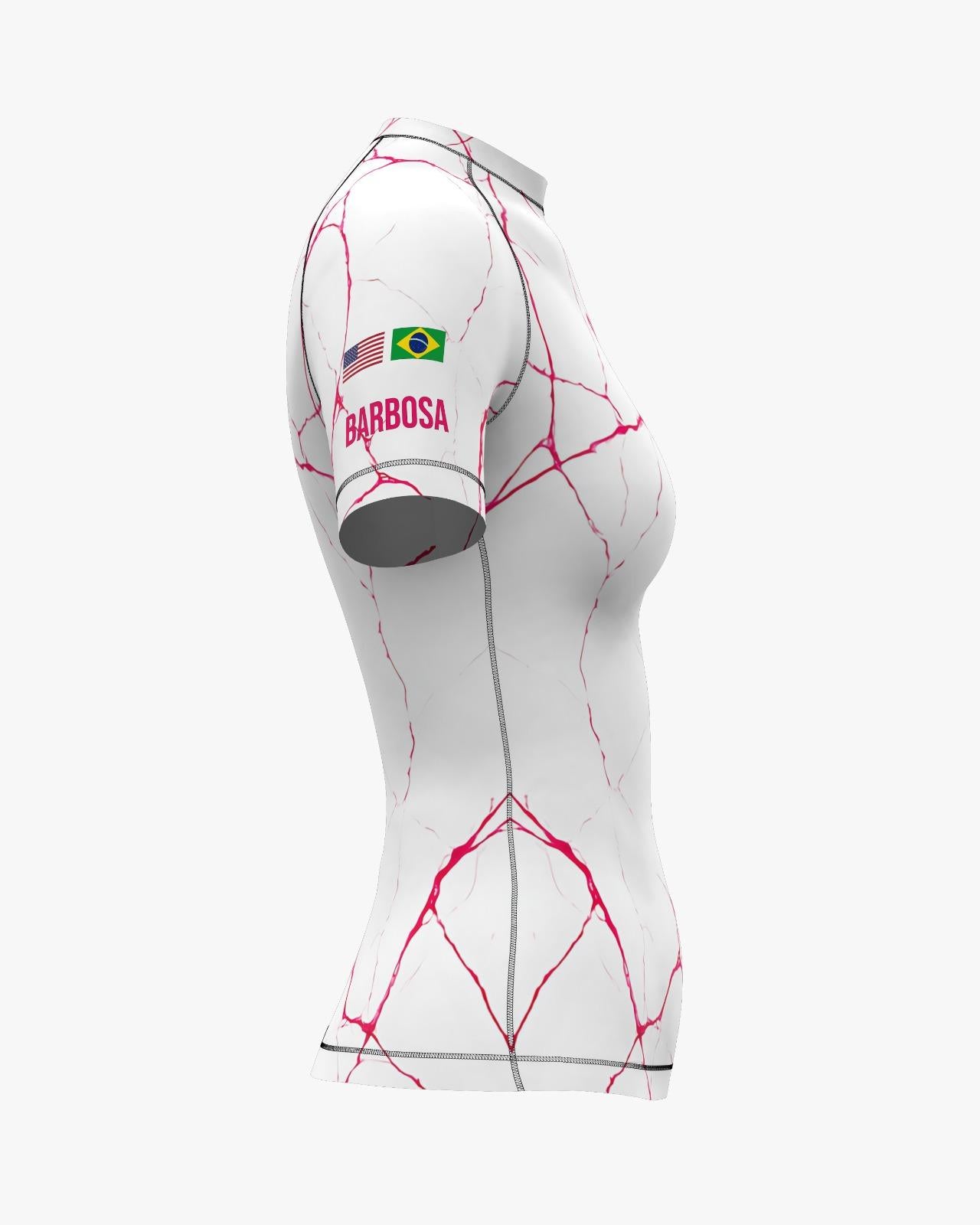 Custom Rashguard - White/Pink