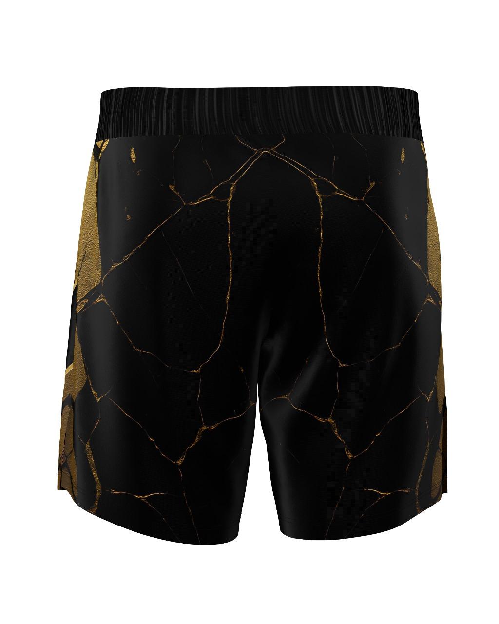 Custom Fight Shorts - Black/Gold