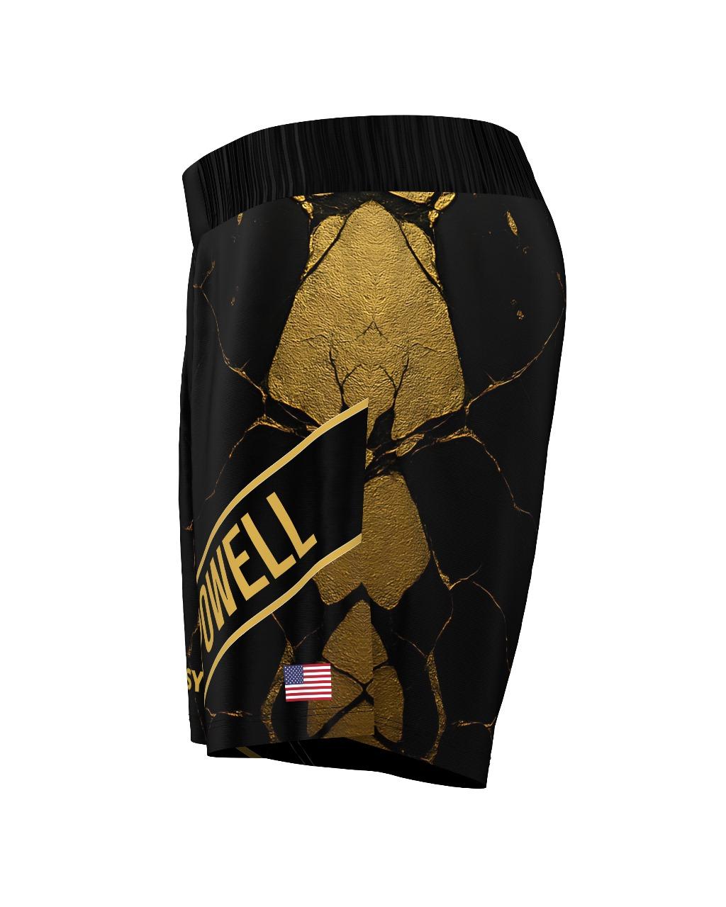 Custom Fight Shorts - Black/Gold