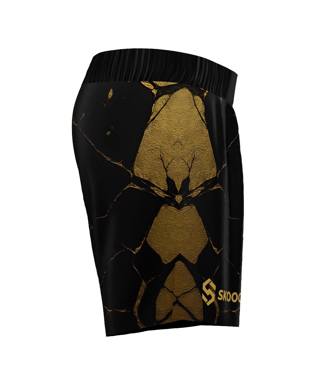 Custom Fight Shorts - Black/Gold