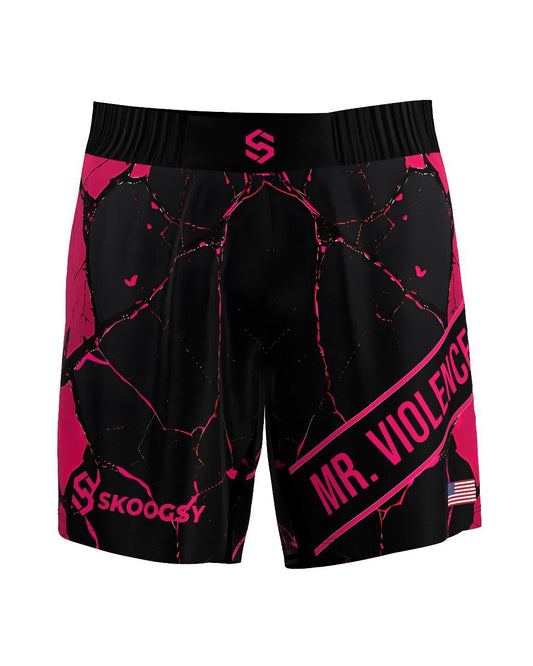 Custom Fight Shorts - Black/Pink