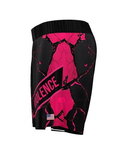 Custom Fight Shorts - Black/Pink