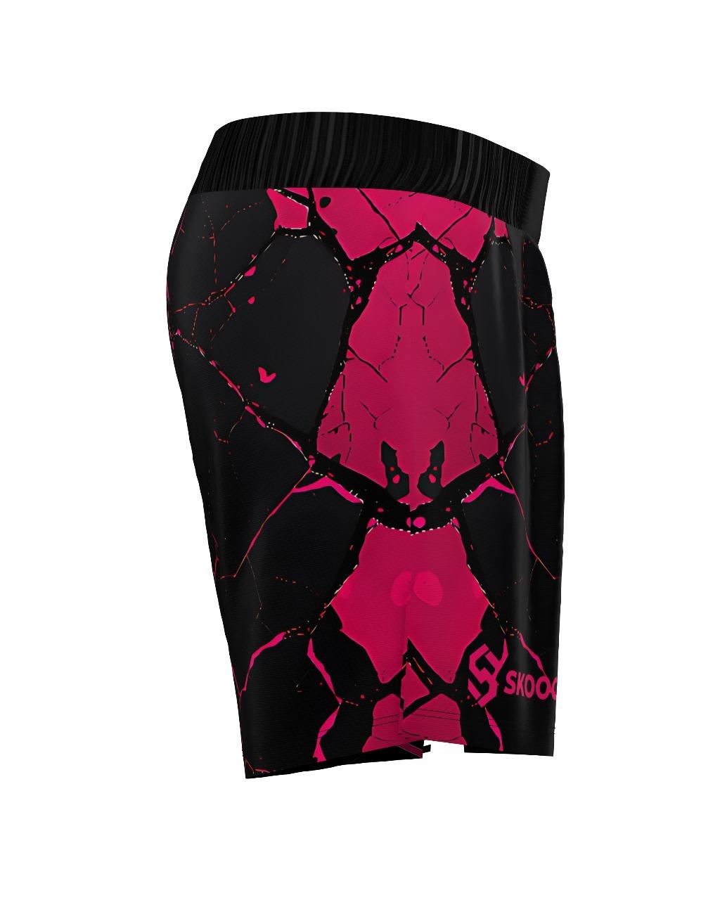 Custom Fight Shorts - Black/Pink