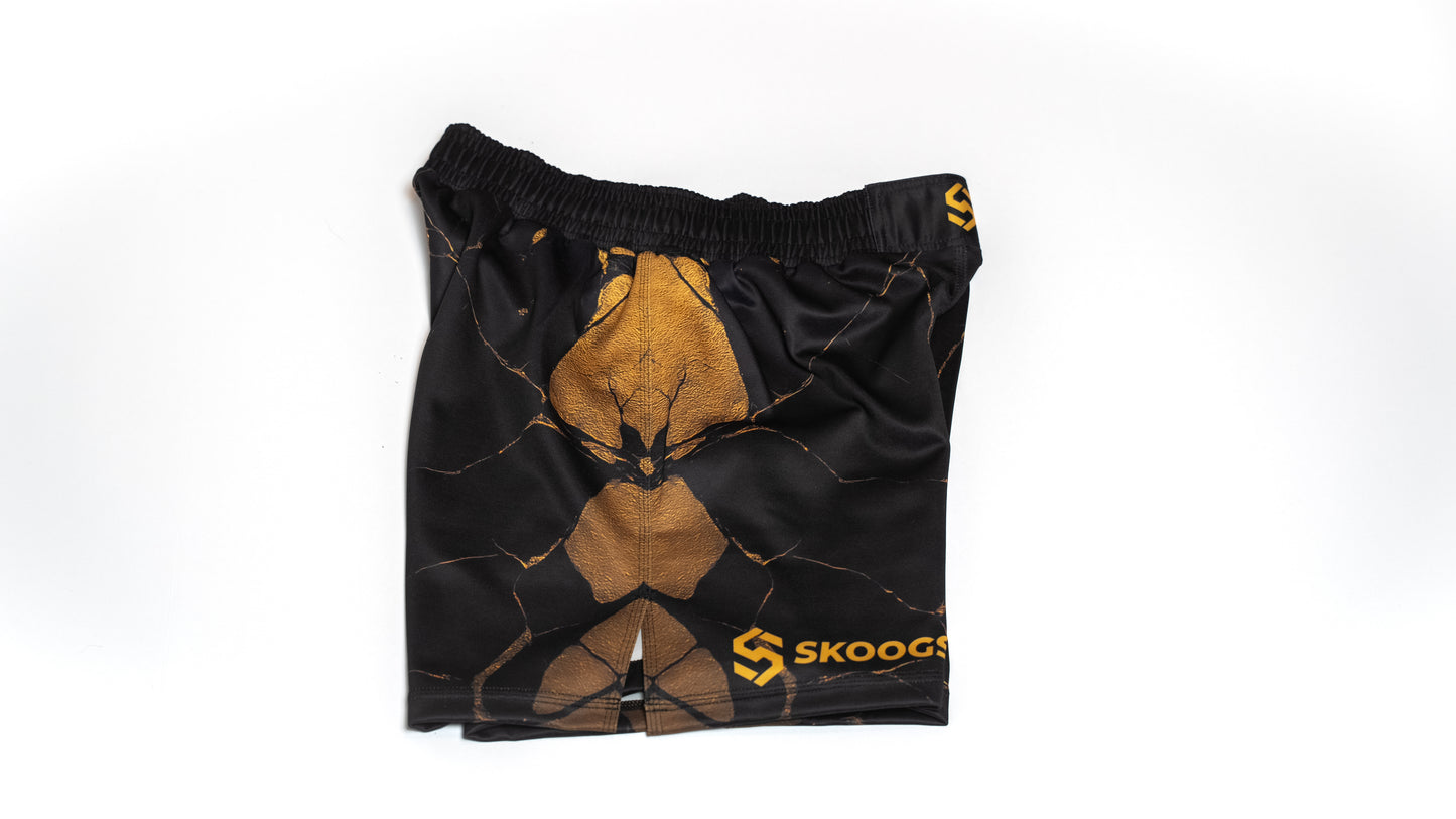 Custom Fight Shorts - Black/Gold