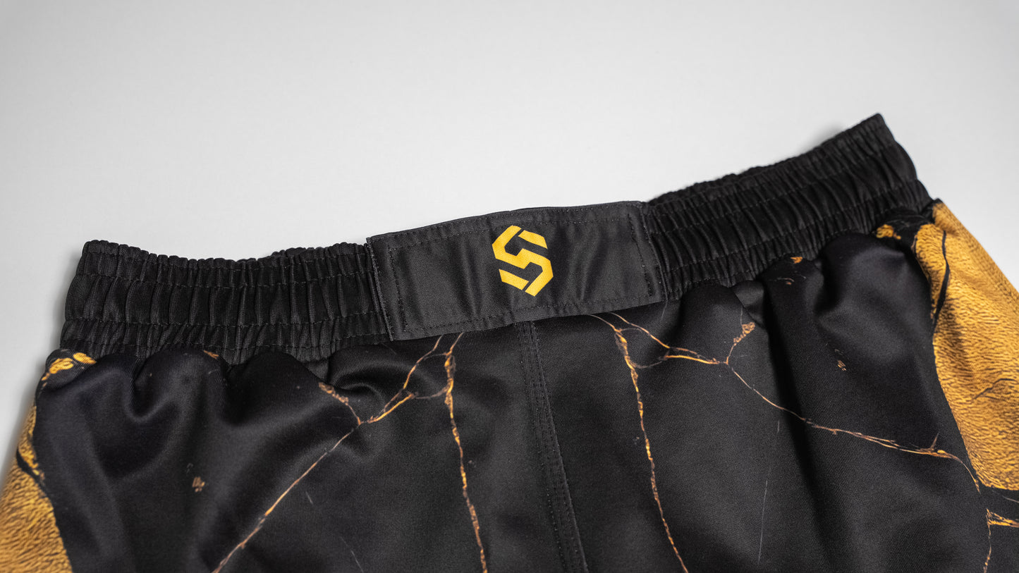 Custom Fight Shorts - Black/Gold