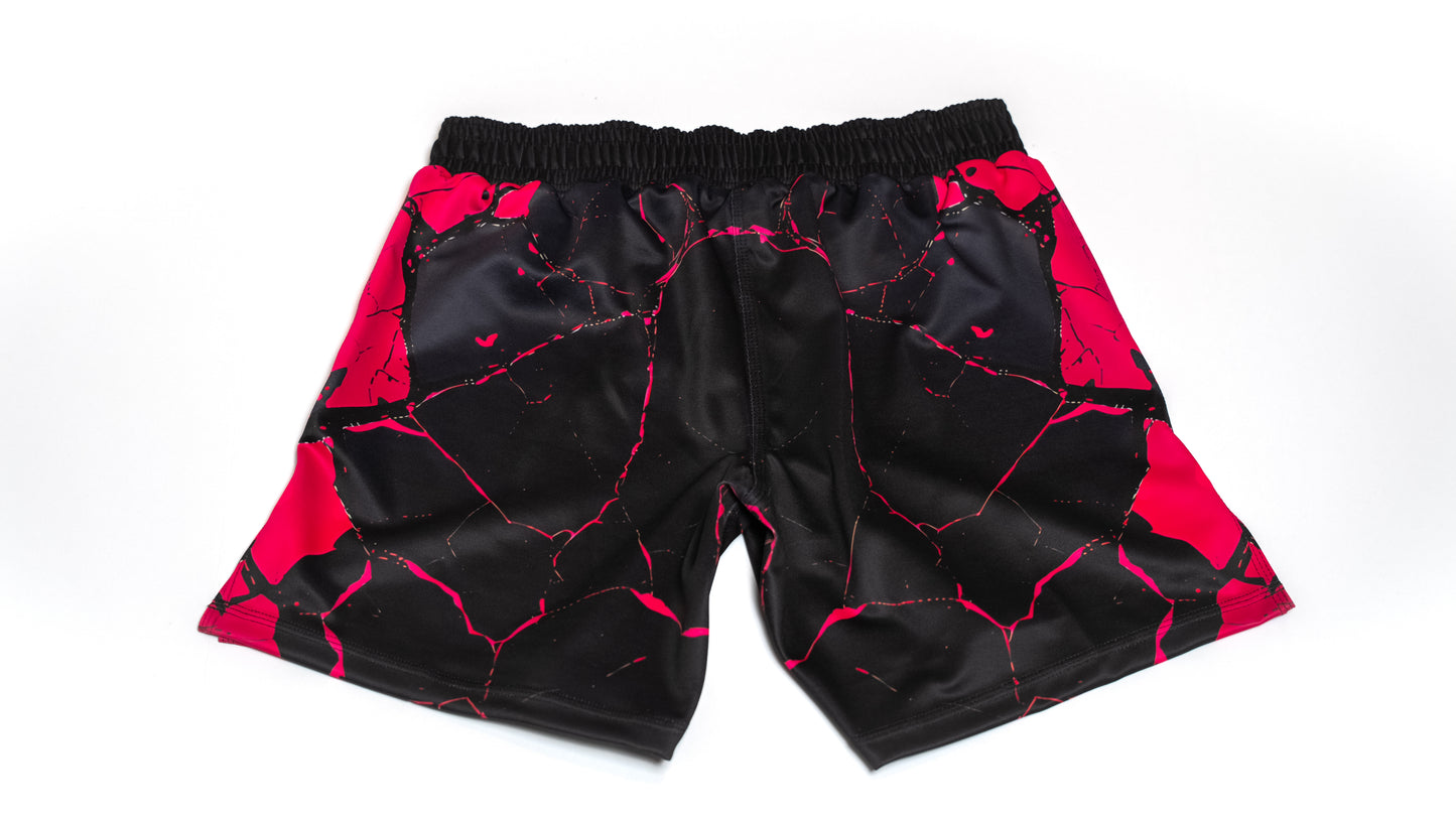 Custom Fight Shorts - Black/Pink