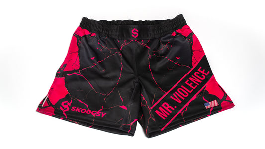 Custom Fight Shorts - Black/Pink