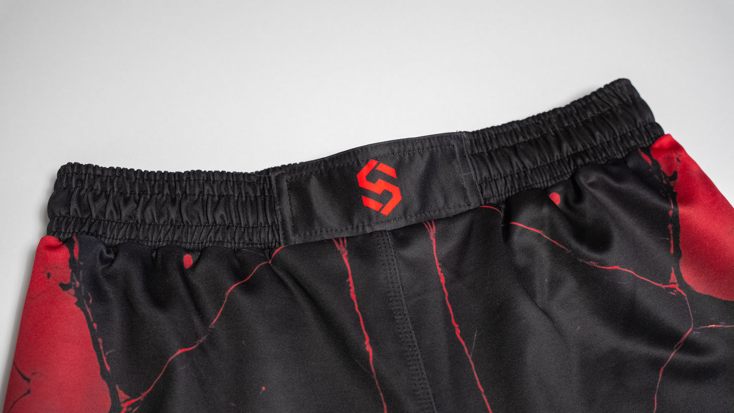 Custom Fight Shorts - Black/Red
