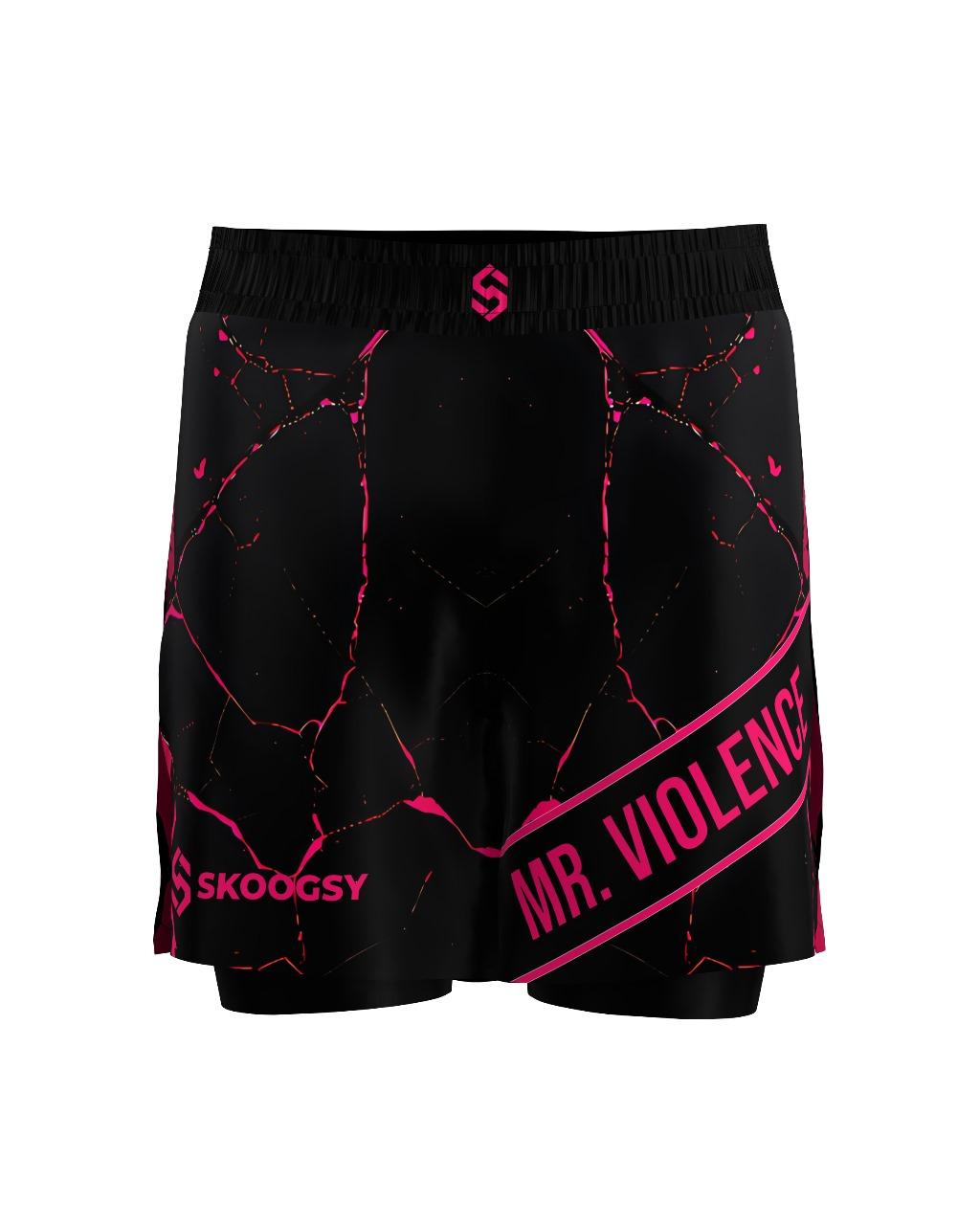 Custom Gladiator Shorts - Black/Pink