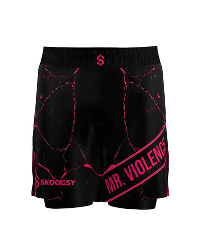 Custom Gladiator Shorts - Black/Pink