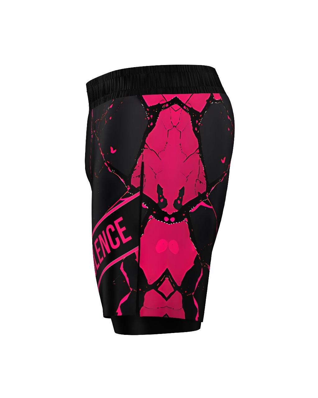 Custom Gladiator Shorts - Black/Pink