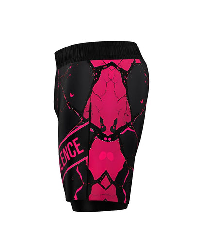 Custom Gladiator Shorts - Black/Pink