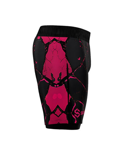 Custom Gladiator Shorts - Black/Pink