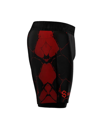 Custom Gladiator Shorts – Black/Red