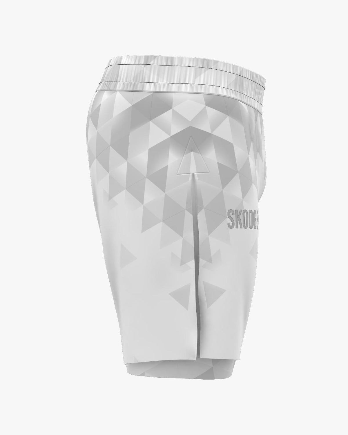 Custom Gladiator Shorts - Geometric White