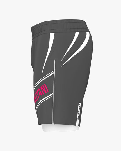 Custom Gladiator Shorts - Gray/White
