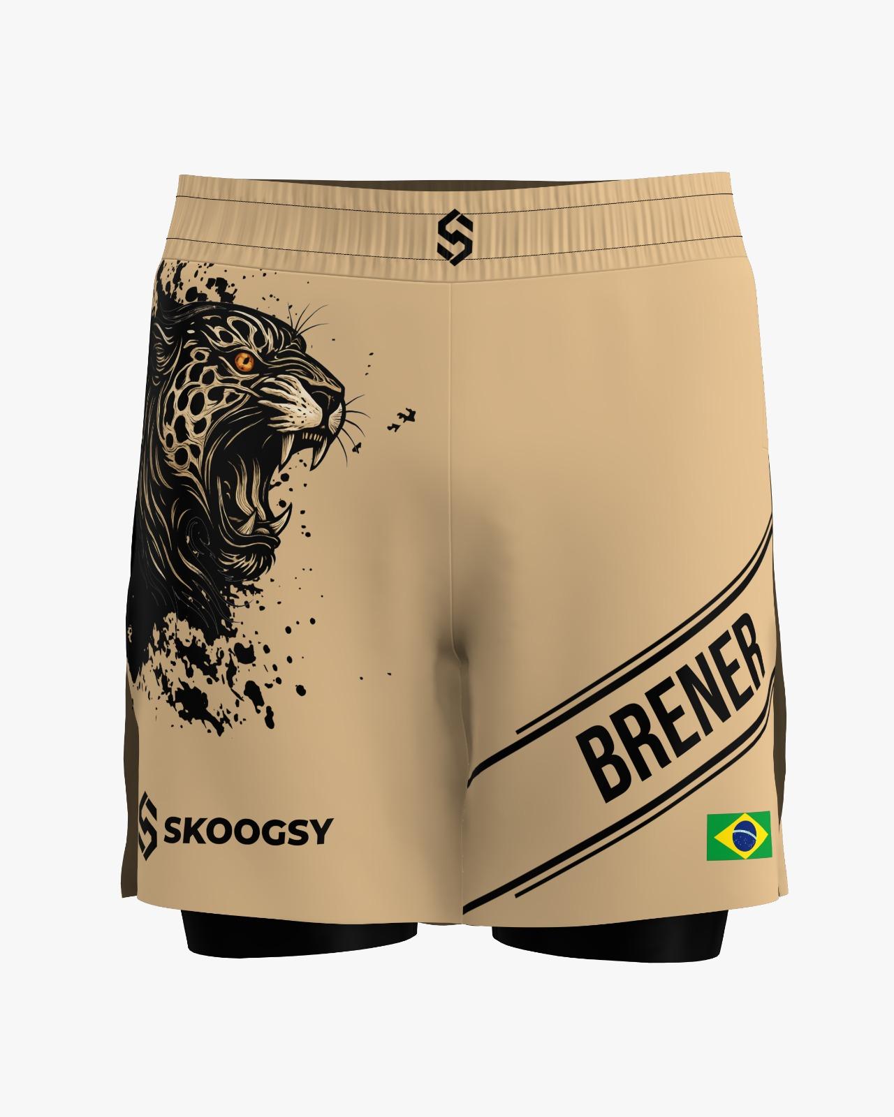 Custom Gladiator Shorts - Jaguar/Beige