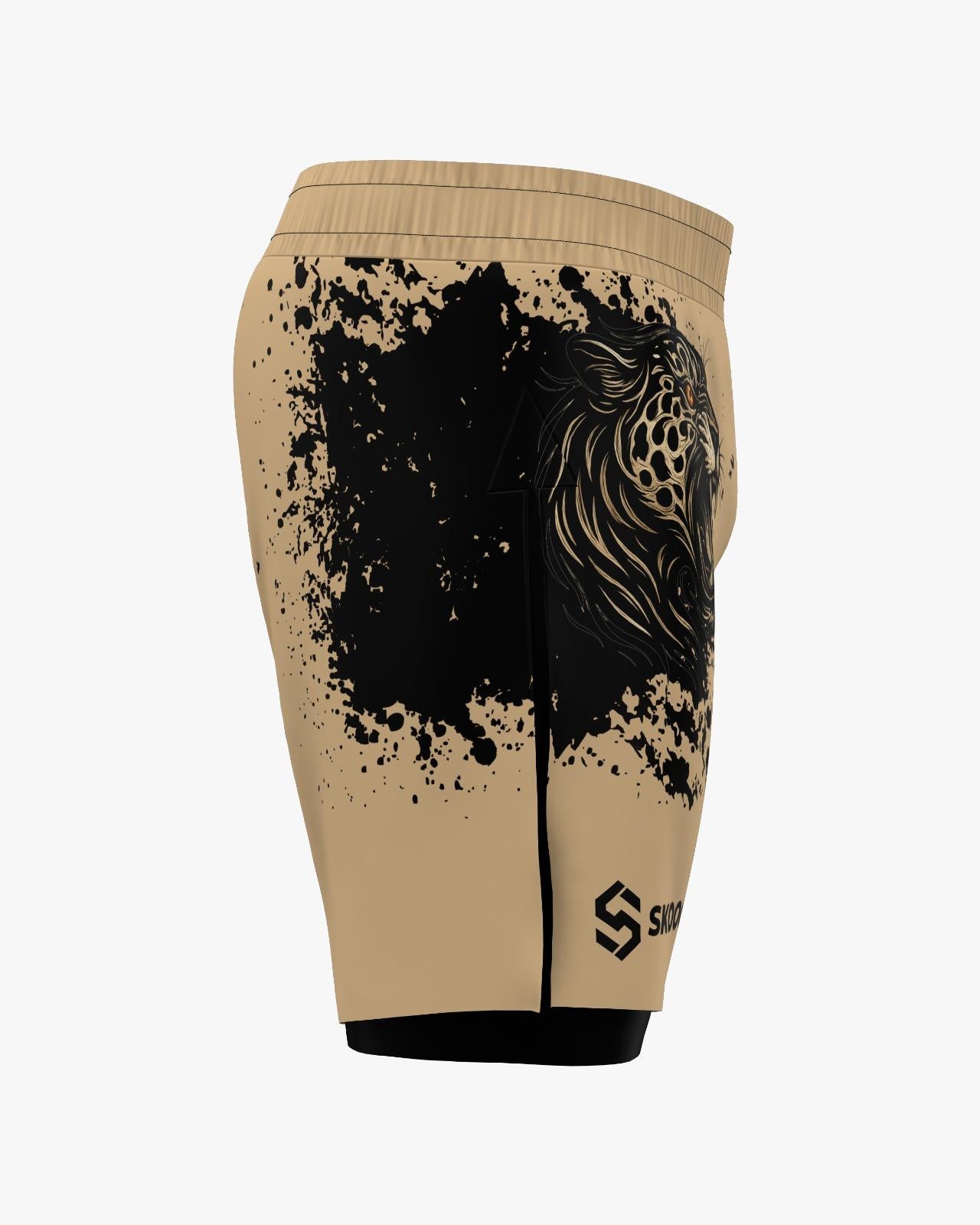 Custom Gladiator Shorts - Jaguar/Beige