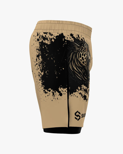 Custom Gladiator Shorts - Jaguar/Beige