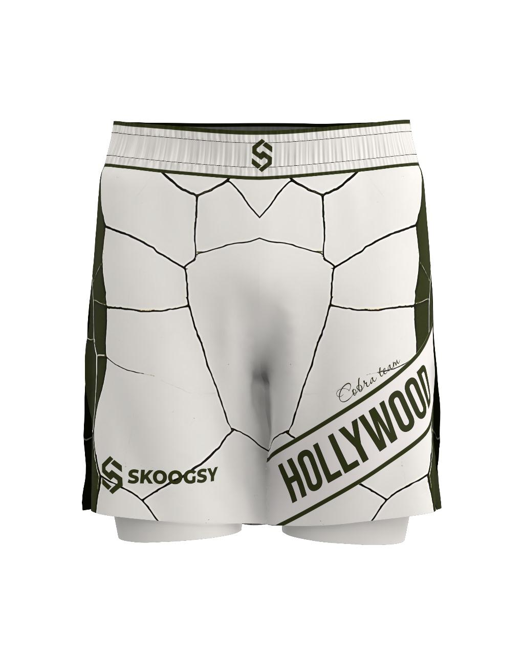 Custom Gladiator Shorts - Offwhite/Green