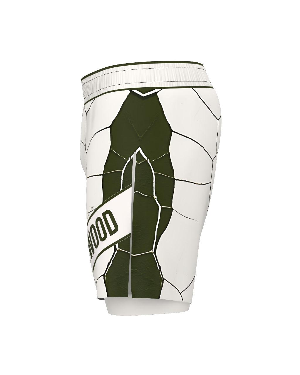 Custom Gladiator Shorts - Offwhite/Green
