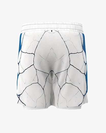 Custom Gladiator Shorts – White/Blue