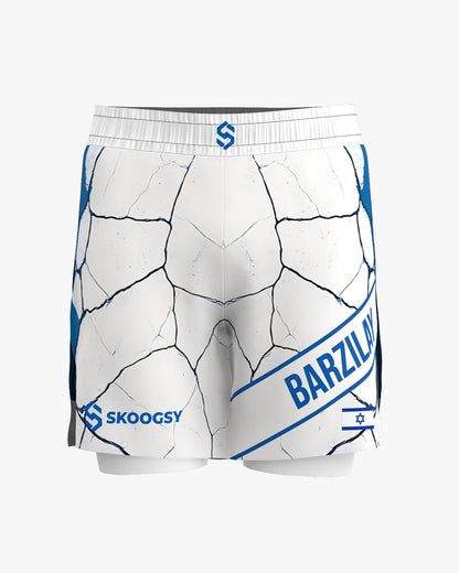 Custom Gladiator Shorts – White/Blue