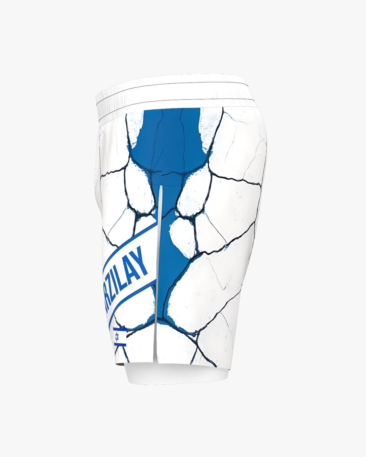 Custom Gladiator Shorts – White/Blue