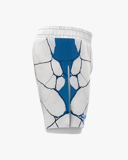 Custom Gladiator Shorts – White/Blue