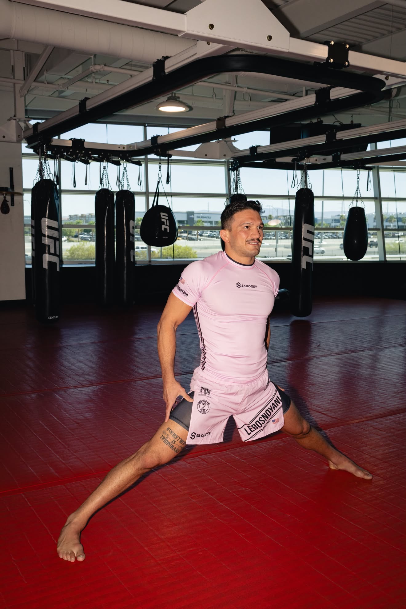 Custom Gladiator Shorts - Light Pink/Black