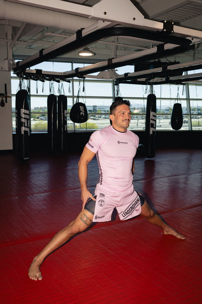 Custom Gladiator Shorts - Light Pink/Black