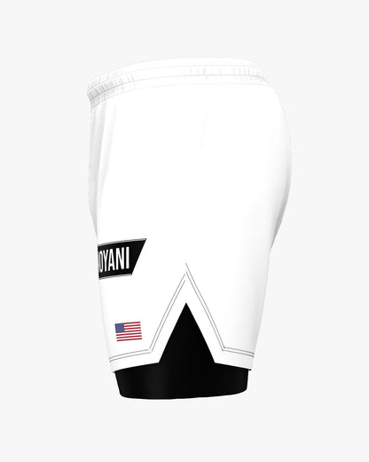 Custom Hybrid Shorts - White/Black