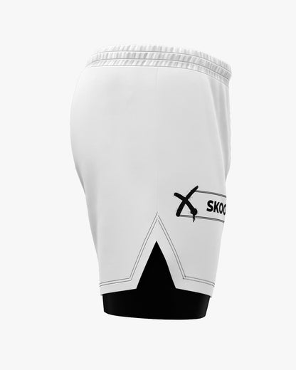 Custom Hybrid Shorts - White/Black