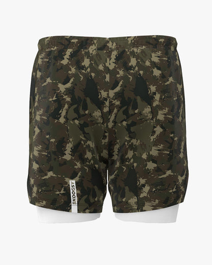 Custom Hybrid Shorts - Green Camo