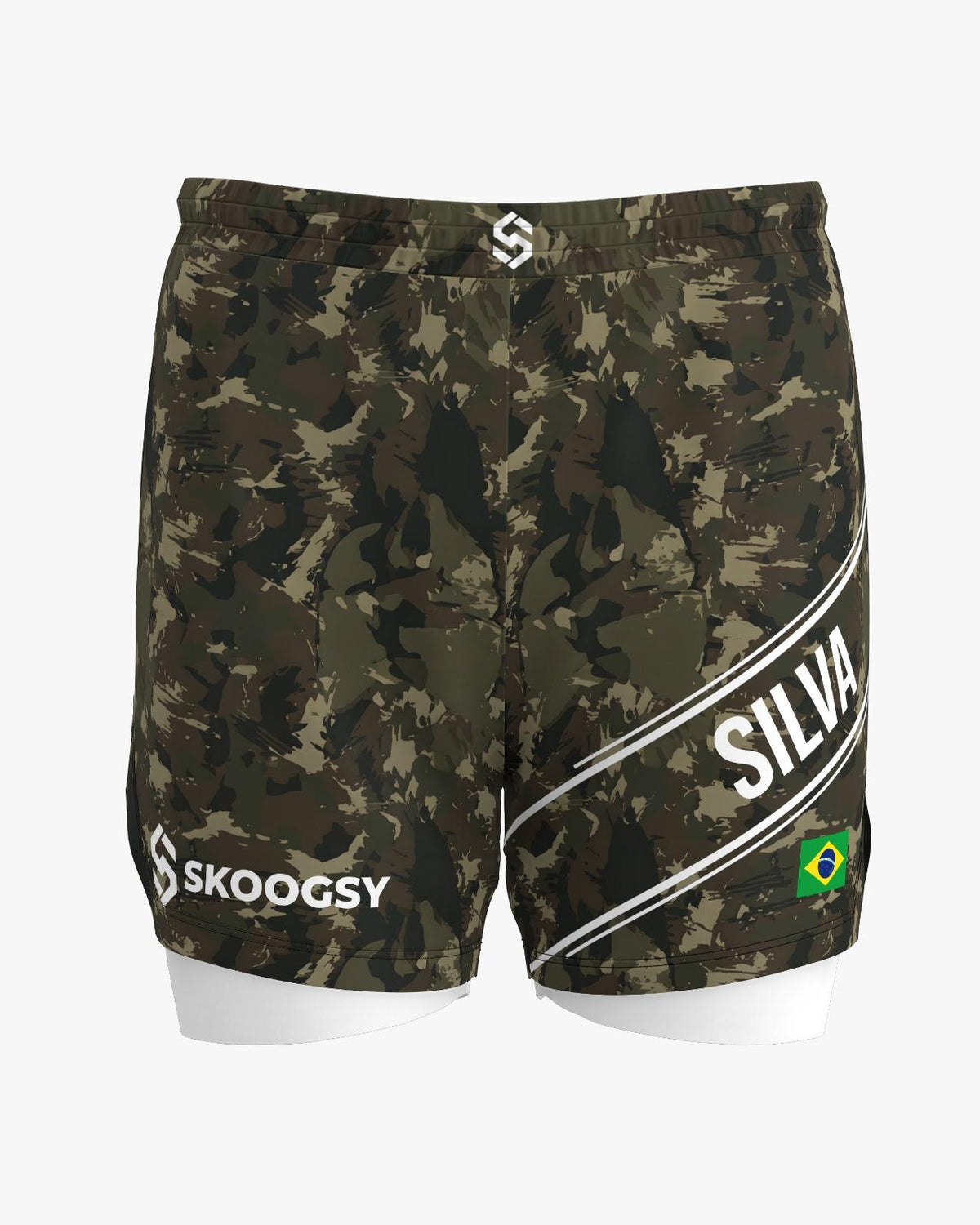 Custom Hybrid Shorts - Green Camo