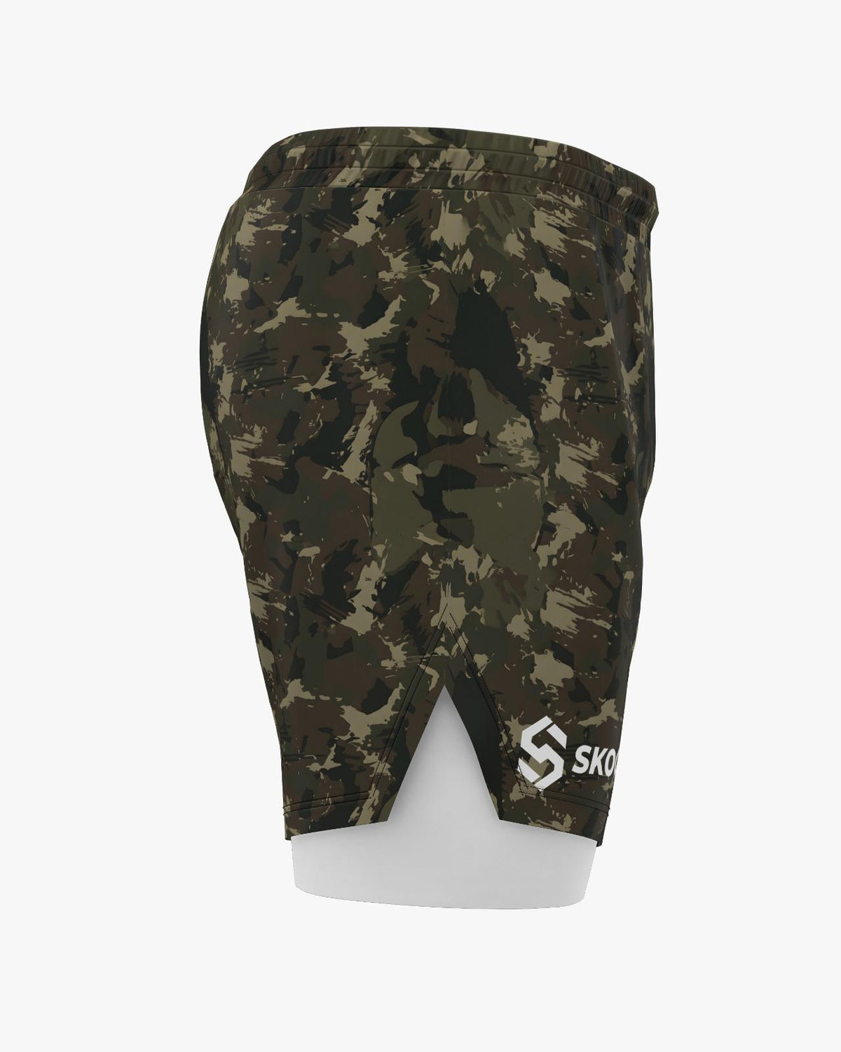 Custom Hybrid Shorts - Green Camo