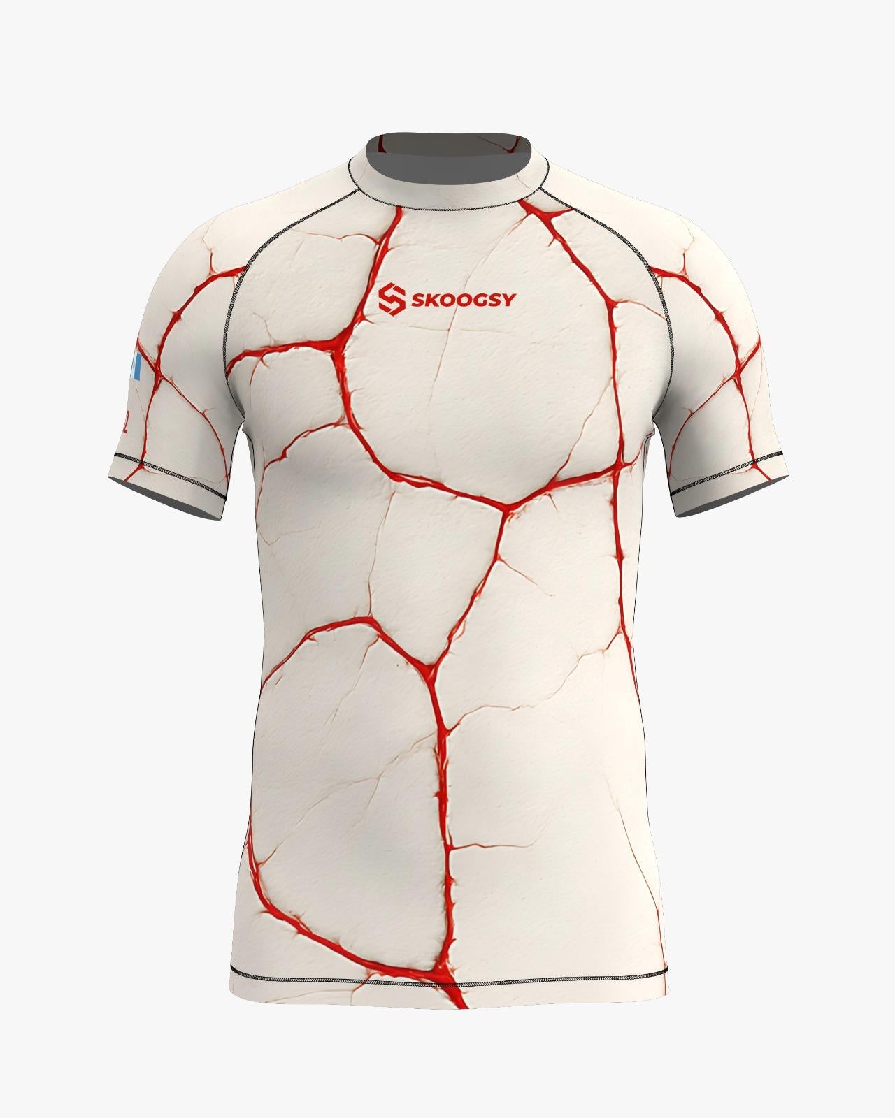 Custom Rashguard - Offwhite/Red