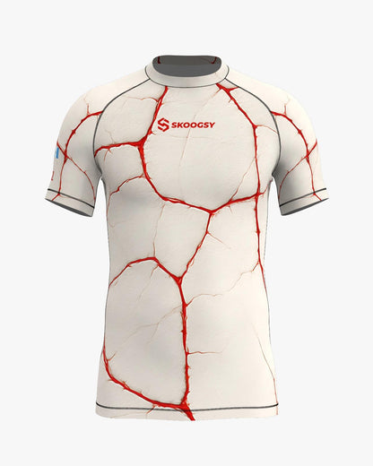 Custom Rashguard - Offwhite/Red