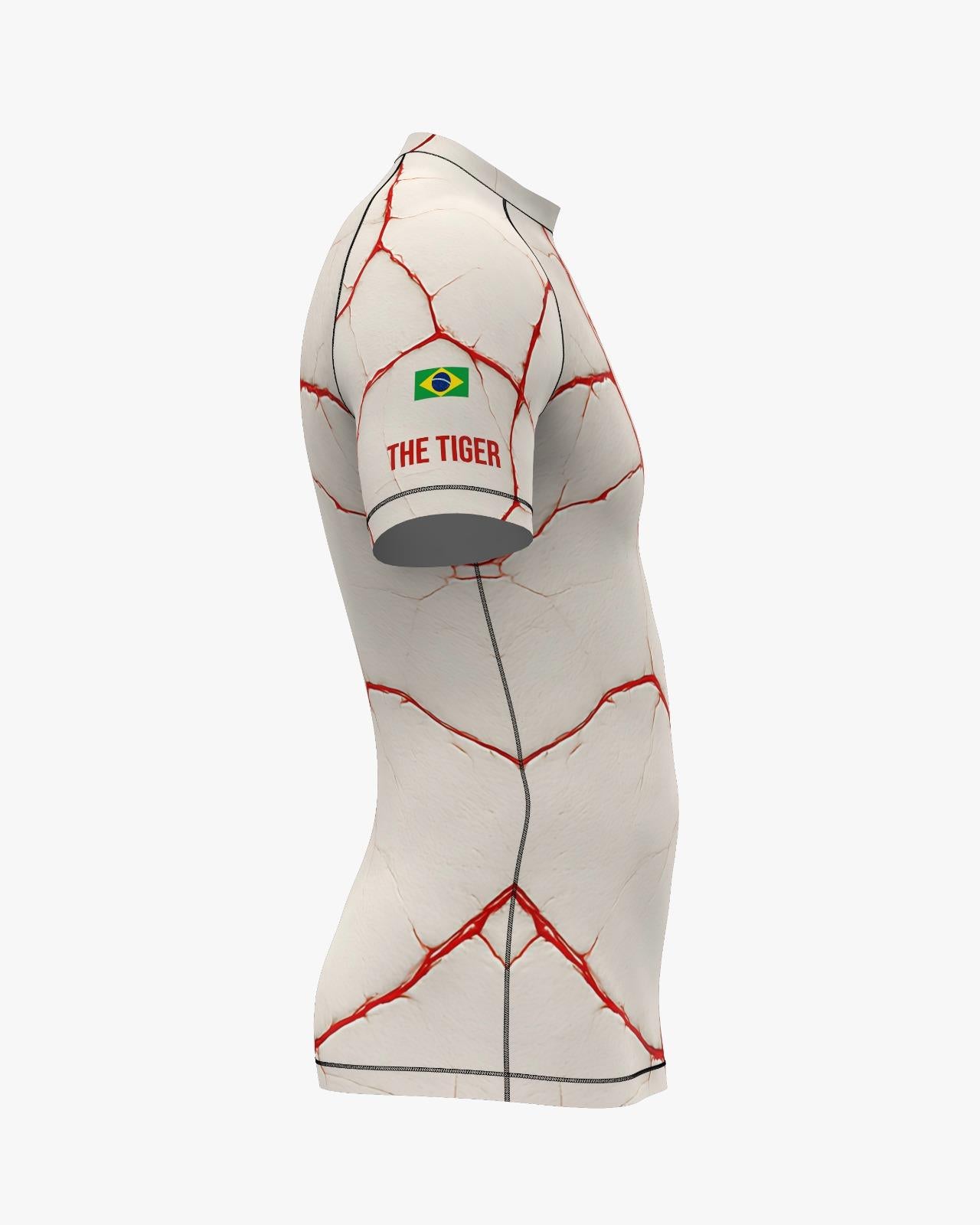 Custom Rashguard - Offwhite/Red