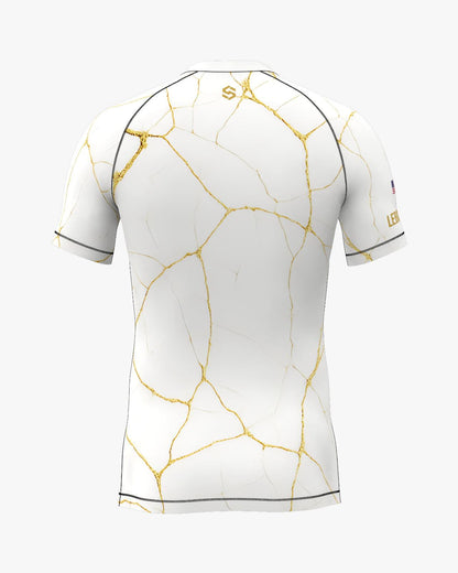 Custom Rashguard - White/Gold
