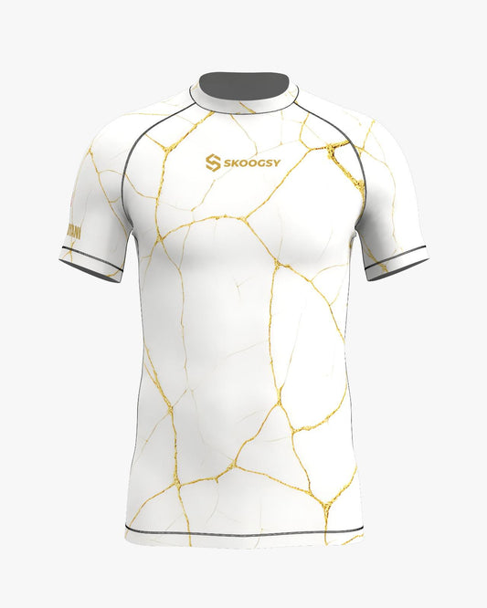 Custom Rashguard - White/Gold