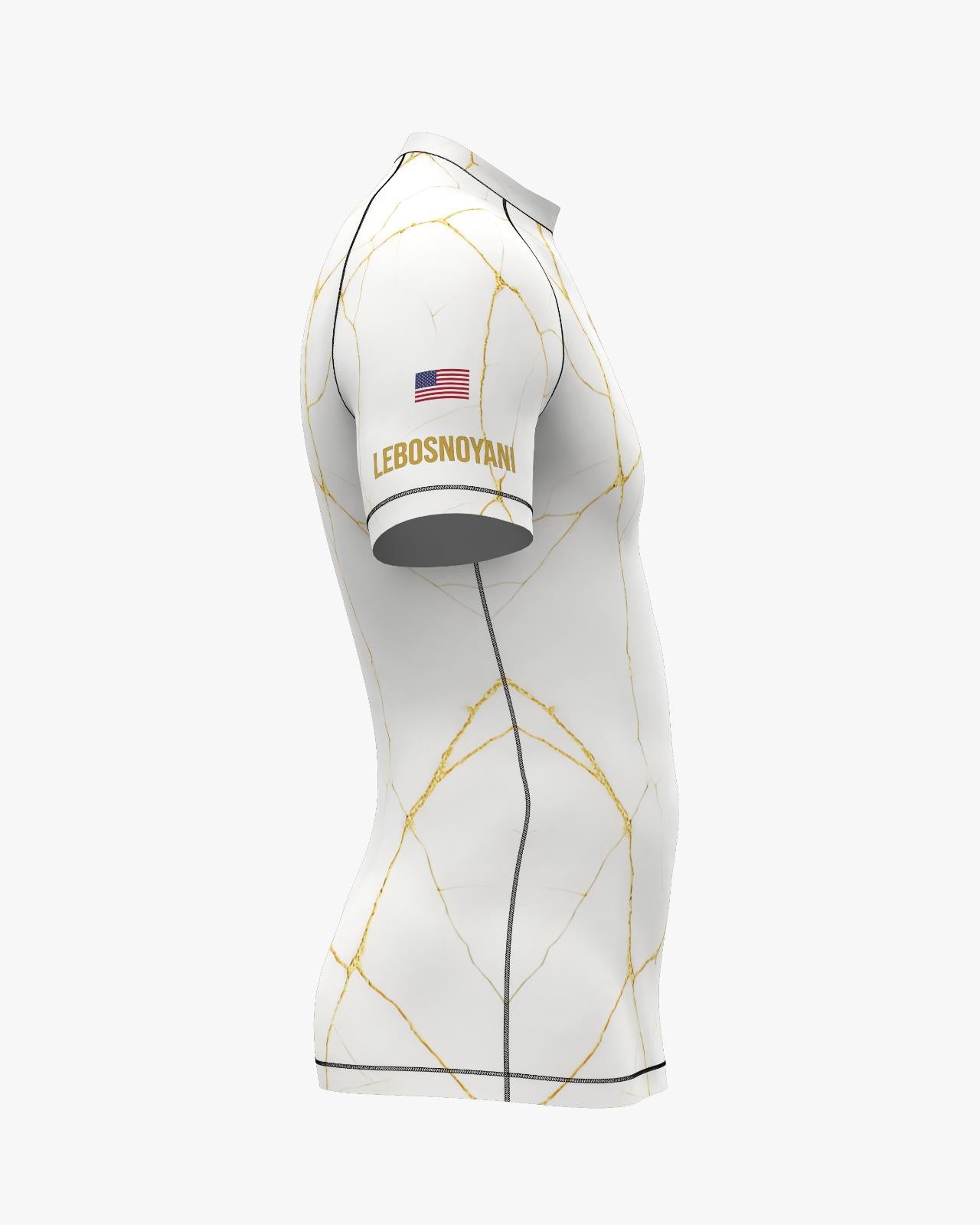 Custom Rashguard - White/Gold