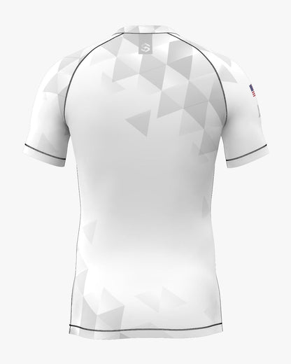Custom Rashguard - Geometric White