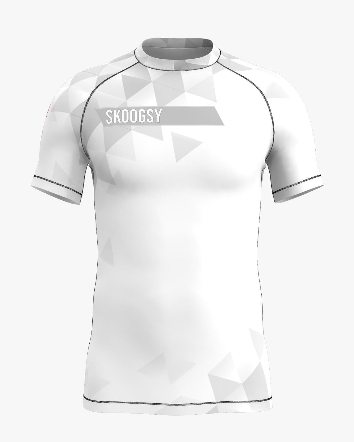 Custom Rashguard - Geometric White