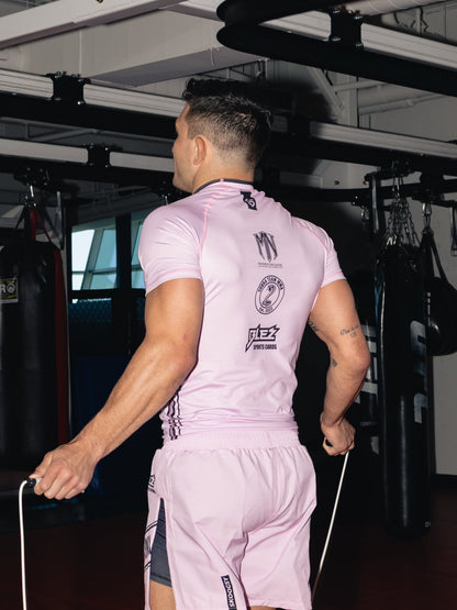 Custom Rashguard - Light Pink/Black
