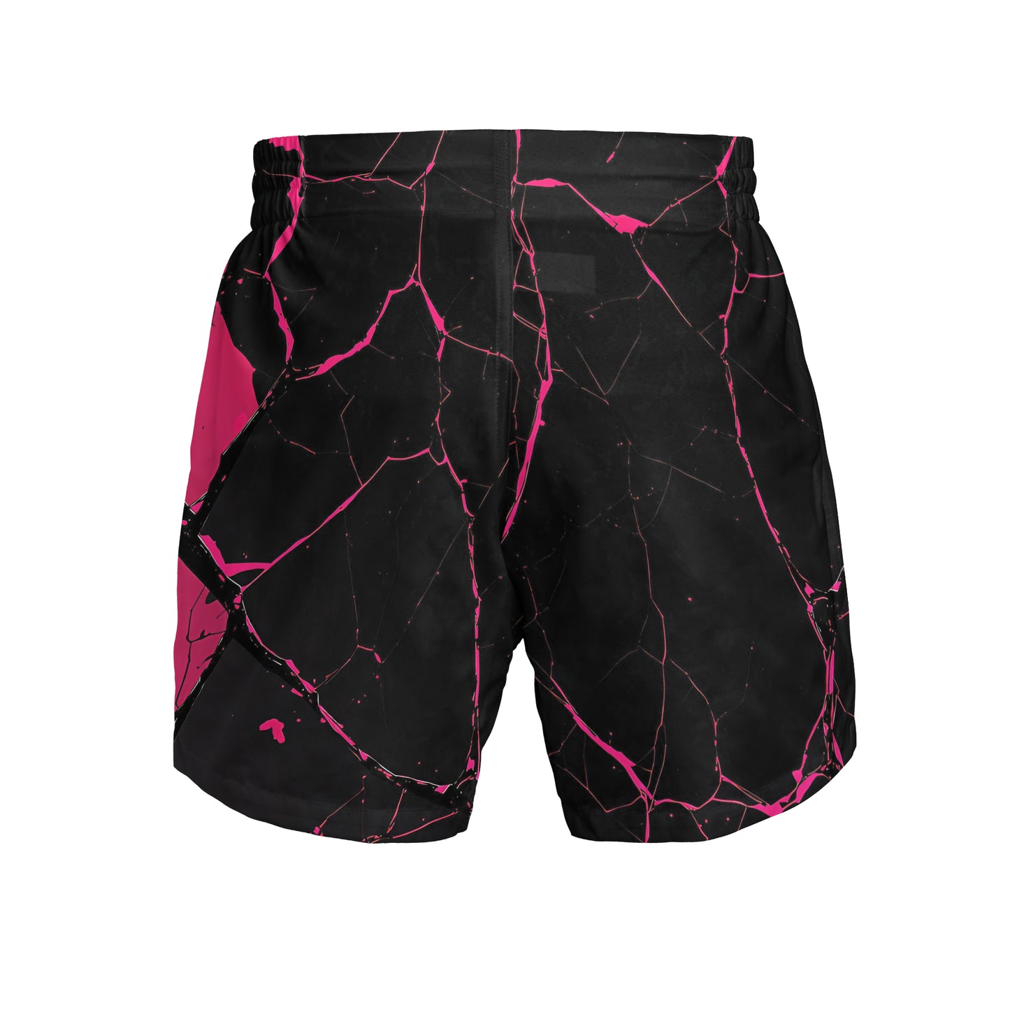 Custom MMA Shorts - Pink Black Kintsugi