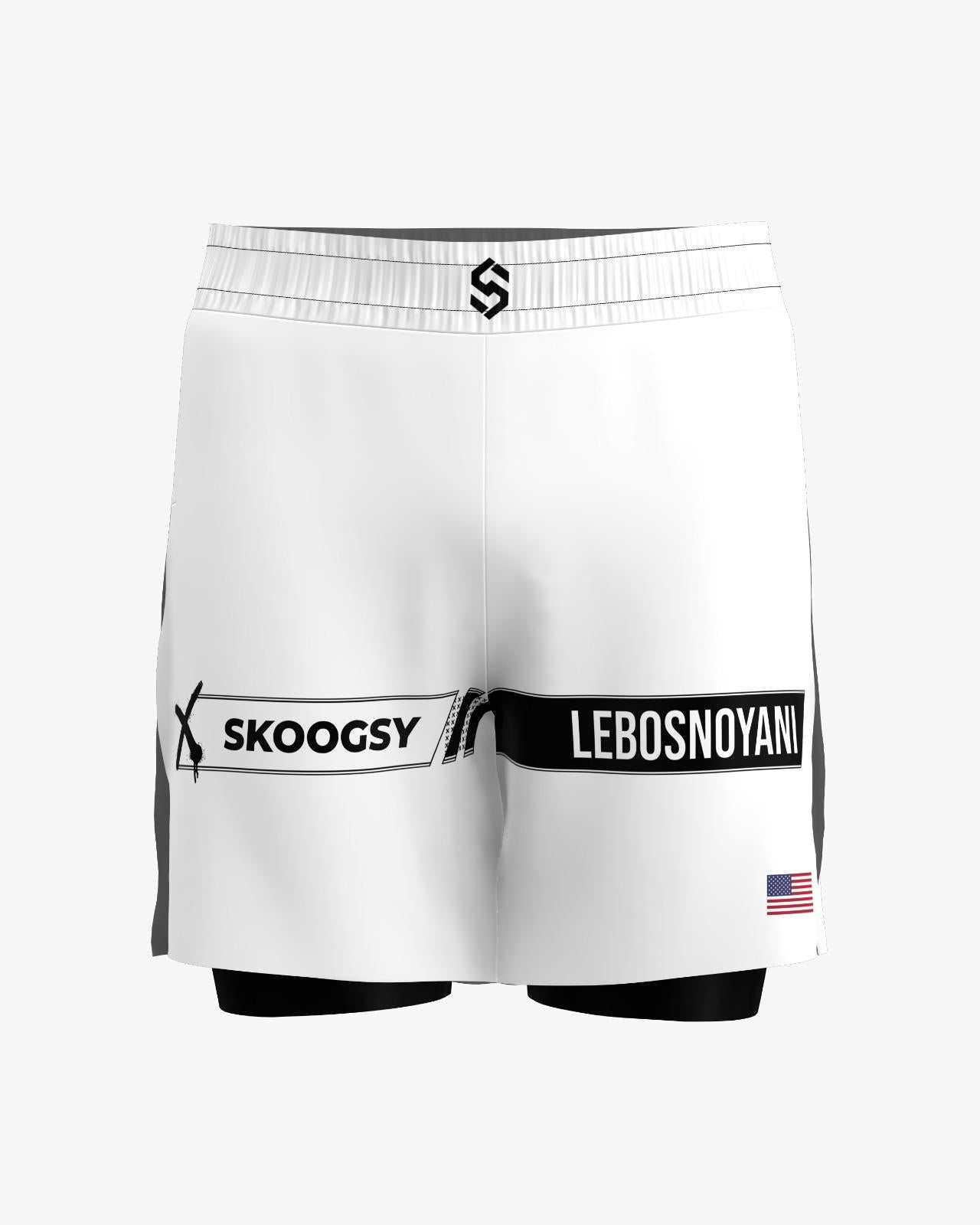 Custom Gladiator Shorts - White/Black