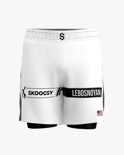 Custom Gladiator Shorts - White/Black